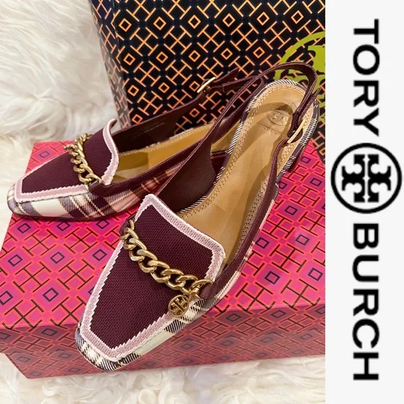 Tory Burch Mini Benton Charm Slingback Loafers*NWB